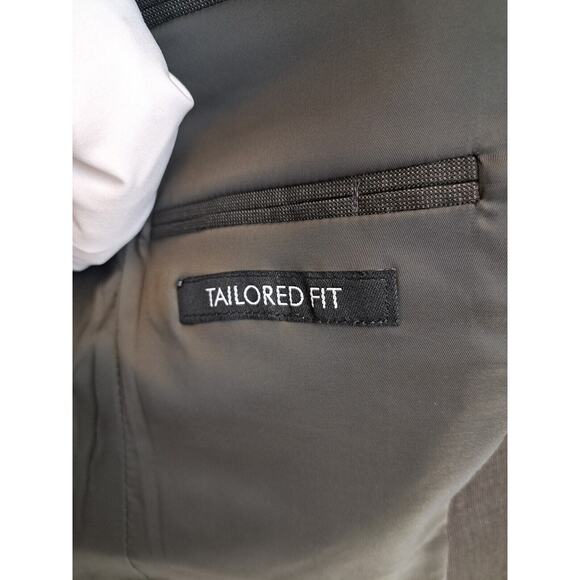 Jos A Bank Mens 2 Piece Suit 38R Charcoal Gray Wool Flat Front Pants 34x29 - Picture 14 of 14